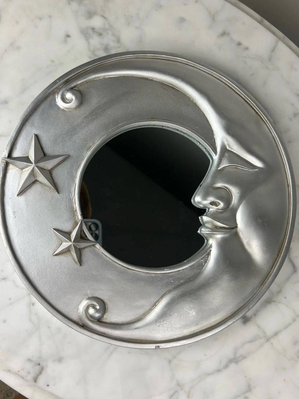 Vintage 90s Celestial Cresent Moon & Stars Round Wall Mirror – Whimsigoth